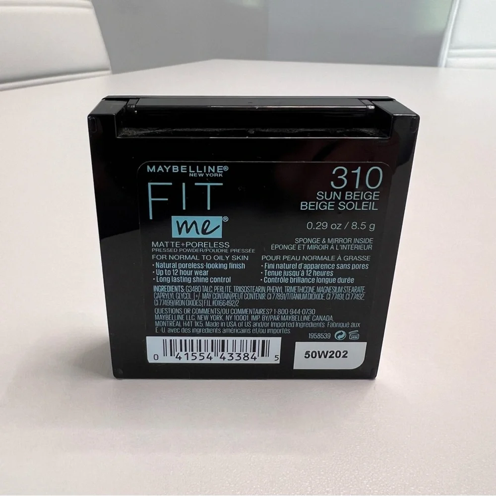 NEW SEALED MAYBELLINE NEW YORK FIT ME MATTE + PORELESS POWDER 310 SUN BEIGE